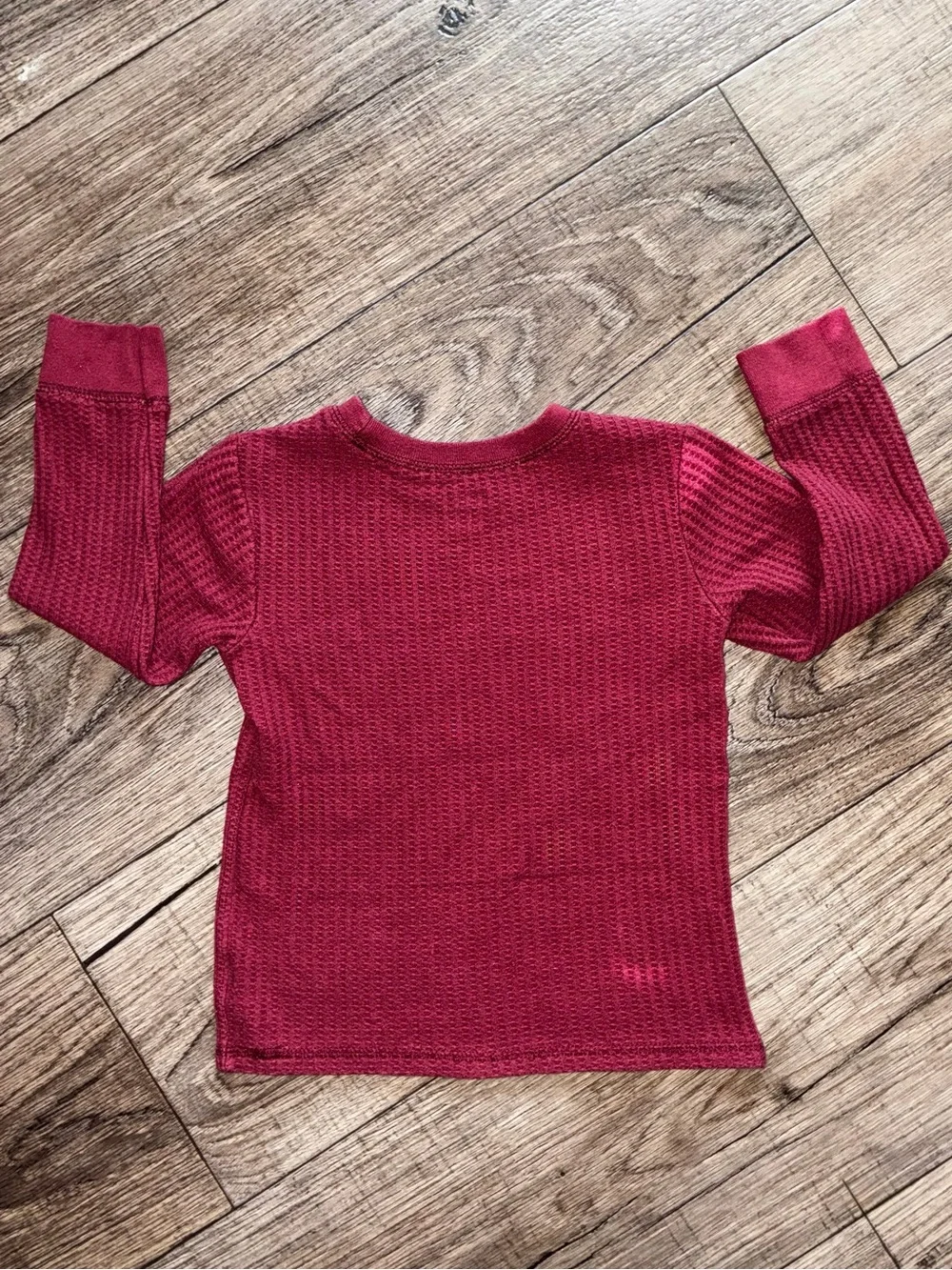 Garanimals Red Waffle-Knit Long-Sleeve Top